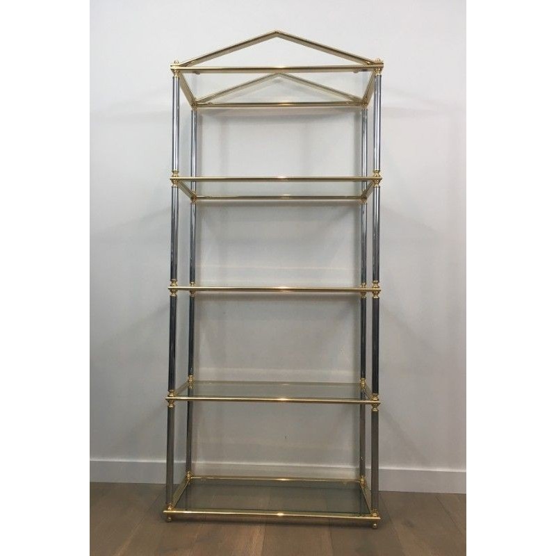 Neoclassical Shelf Silvered Gunmetal Gilt 1970 | Maison BARROIS