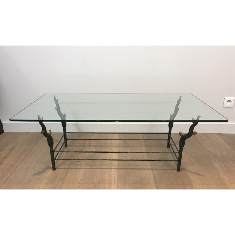 Table Basse Fer Forgé Branches Willy Daro 1970 | Maison BARROIS