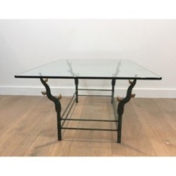 Table Basse Fer Forgé Branches Willy Daro 1970 | Maison BARROIS