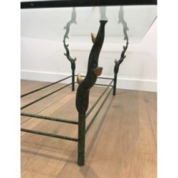 Table Basse Fer Forgé Branches Willy Daro 1970 | Maison BARROIS