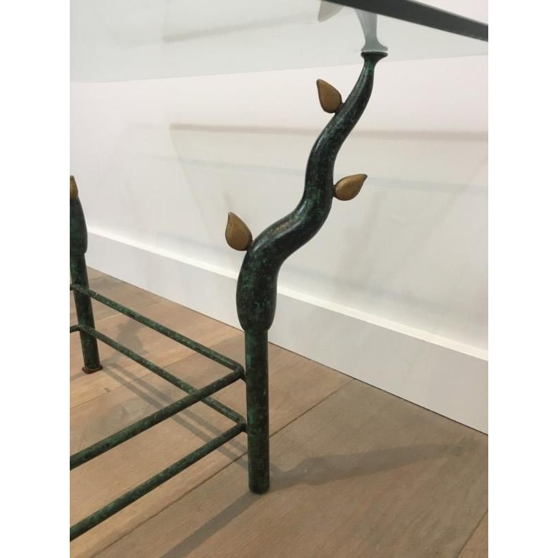 Table Basse Fer Forgé Branches Willy Daro 1970 | Maison BARROIS