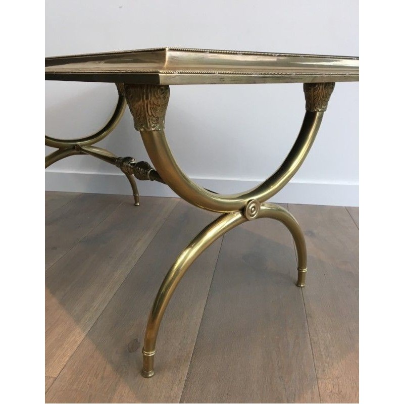 Bronze Brass Coffee Table Raymond Subes 1940 | Maison BARROIS