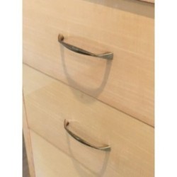 Commode Laque Coquille Acier Brossé Knoll 1970 | Maison BARROIS