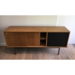 Sliding Doors Sideboard Bar Metal Base 1950 | Maison BARROIS