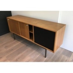 Sliding Doors Sideboard Bar Metal Base 1950 | Maison BARROIS