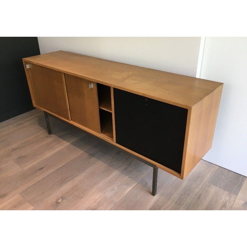 Sliding Doors Sideboard Bar Metal Base 1950 | Maison BARROIS