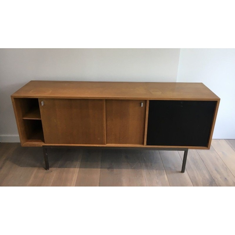 Sliding Doors Sideboard Bar Metal Base 1950 | Maison BARROIS