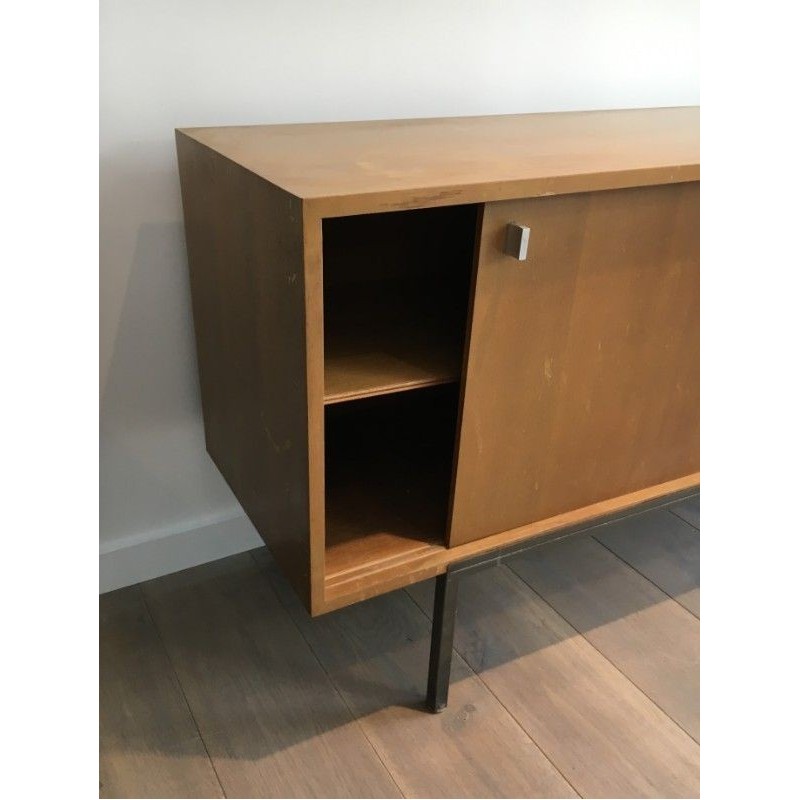 Sliding Doors Sideboard Bar Metal Base 1950 | Maison BARROIS