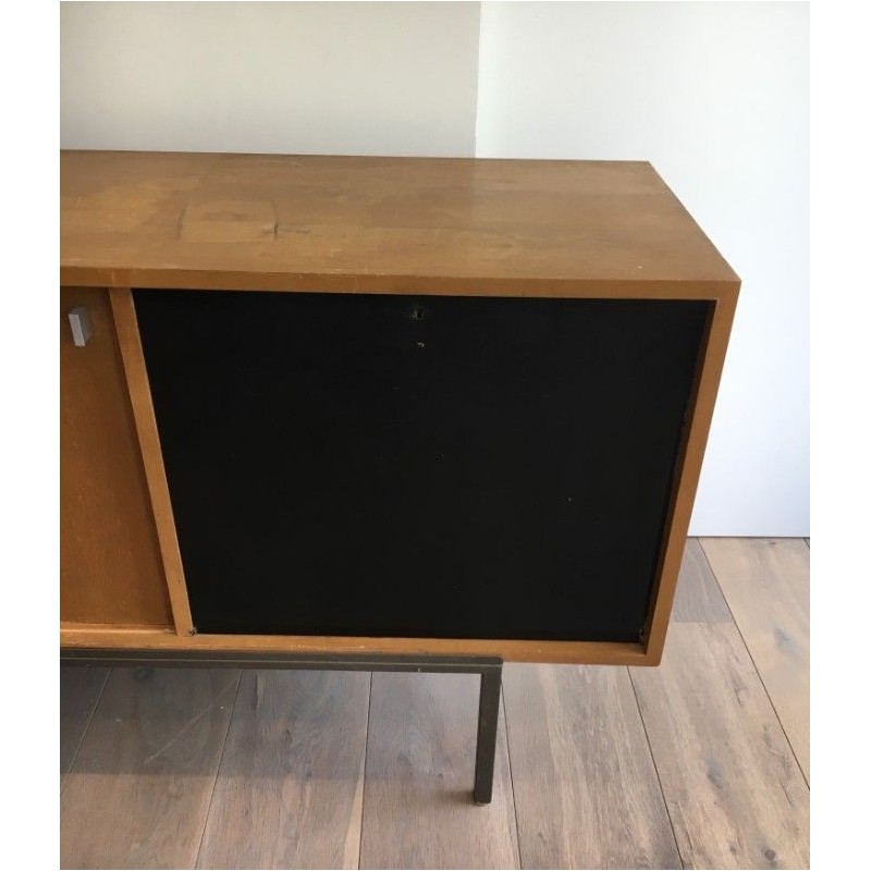 Sliding Doors Sideboard Bar Metal Base 1950 | Maison BARROIS
