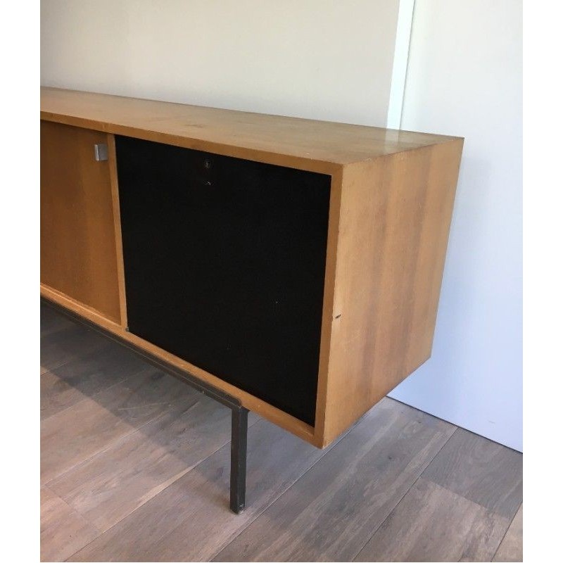 Sliding Doors Sideboard Bar Metal Base 1950 | Maison BARROIS