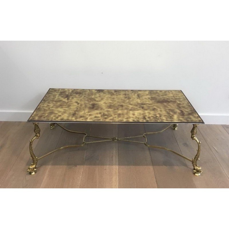 Table Basse en Laiton. Maison Jansen