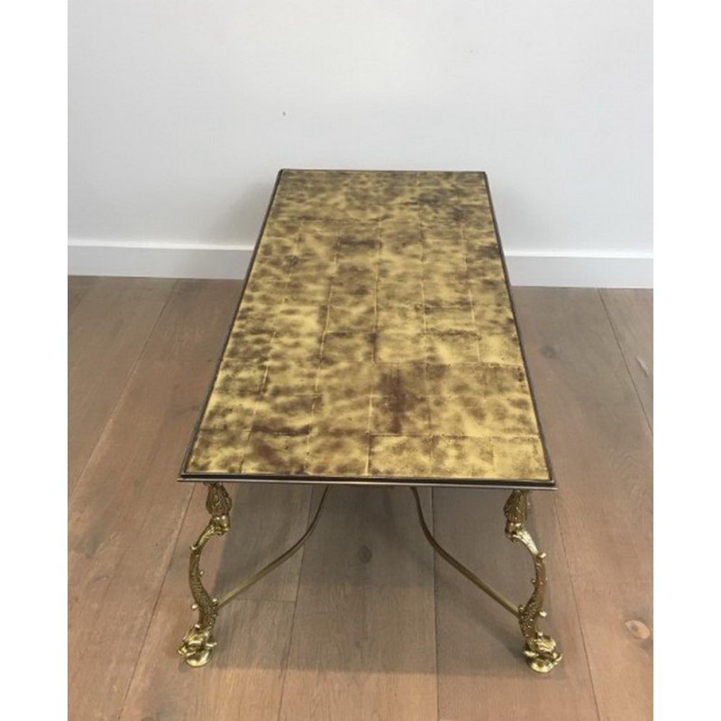 Table Basse en Laiton. Maison Jansen