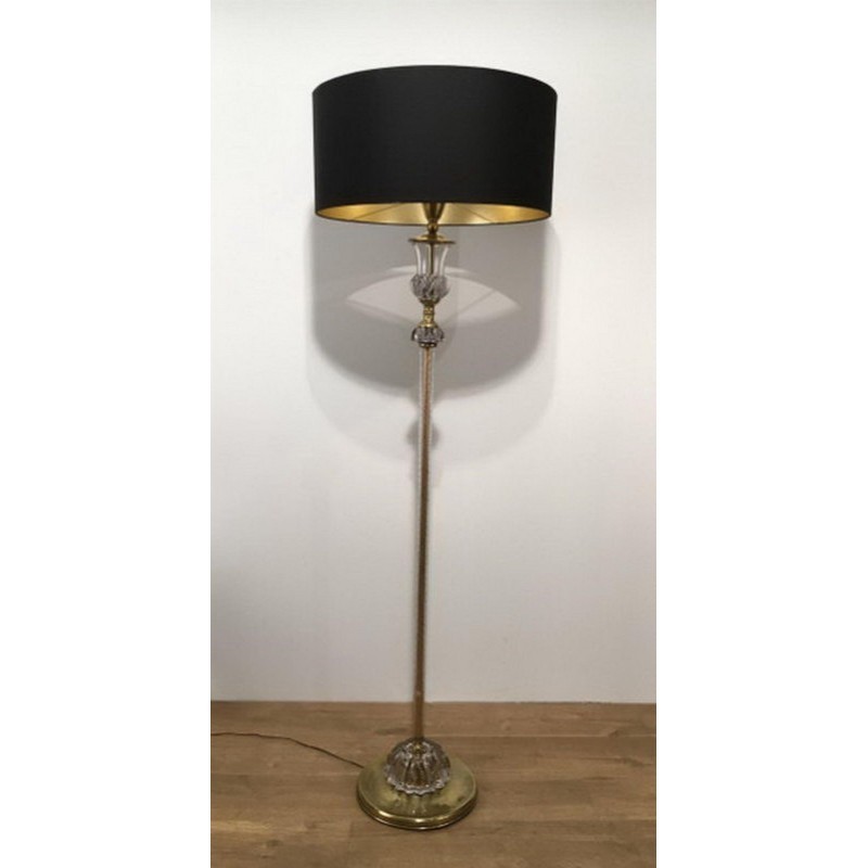 Lampadaire de Parquet en Verre de Murano. Attribué à Barovier & Toso