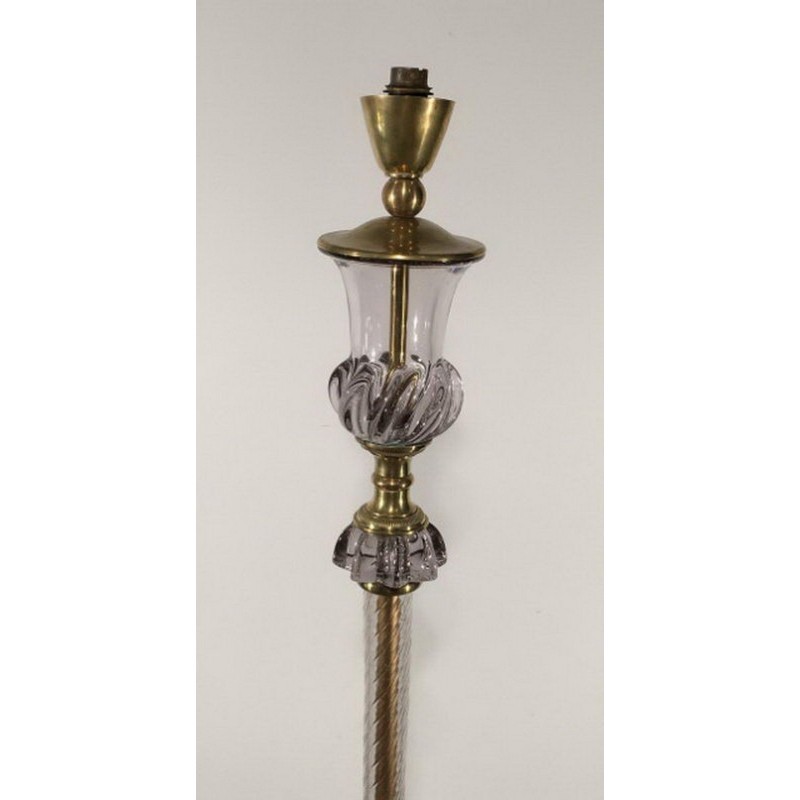 Lampadaire de Parquet en Verre de Murano. Attribué à Barovier & Toso