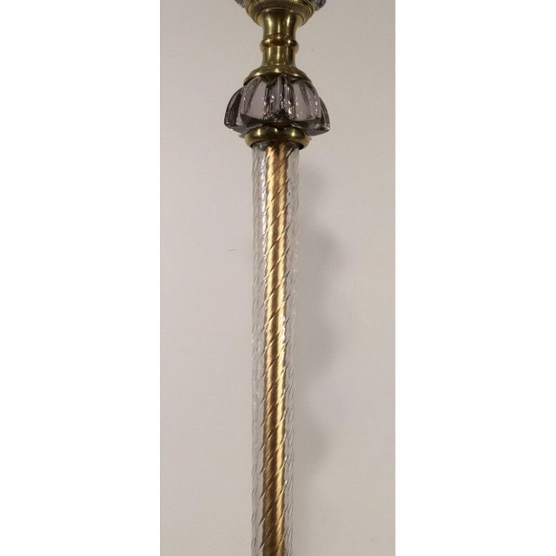 Lampadaire de Parquet en Verre de Murano. Attribué à Barovier & Toso