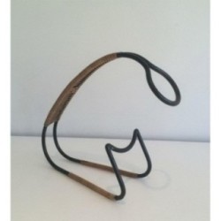 Lacquered Metal Rattan Bottle Holder 1960 | Maison BARROIS
