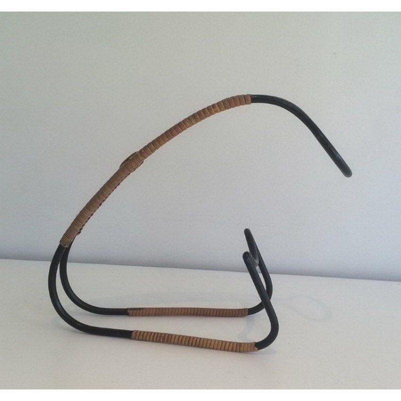 Porte-Bouteille Métal Laqué Rotin 1960 | Maison BARROIS
