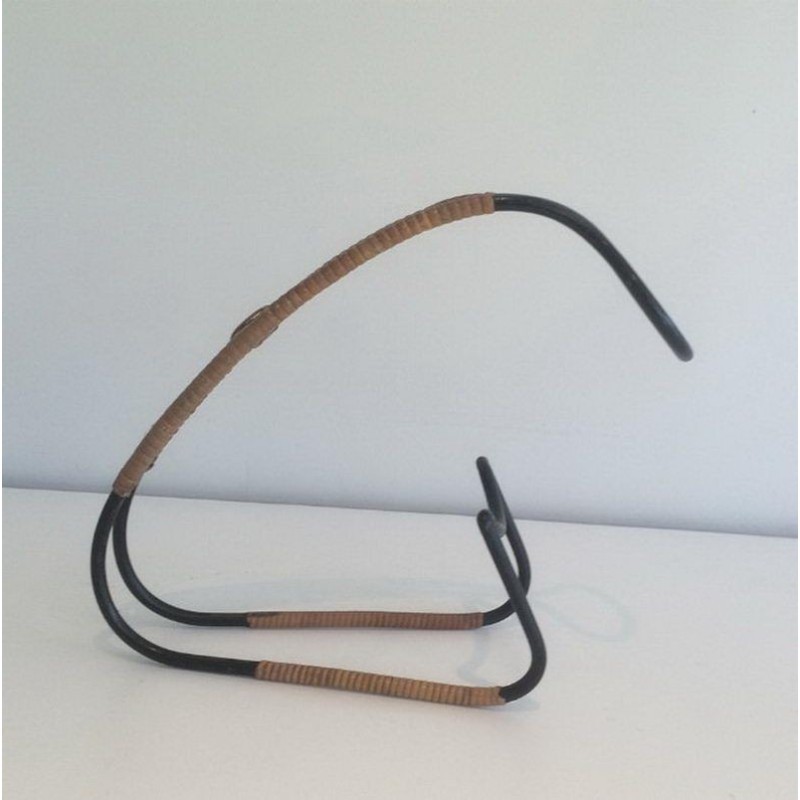 Porte-Bouteille Métal Laqué Rotin 1960 | Maison BARROIS