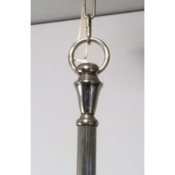 Lustre de Style Néoclassique en Métal Argenté à 12 Bras de Lumière