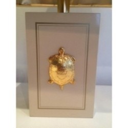 Pair Lamps Gilded Tortoise Decor 1970 | Maison BARROIS