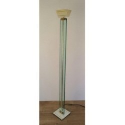 Floor Lamp Glass Brass Lacquered Metal 1970 | Maison BARROIS