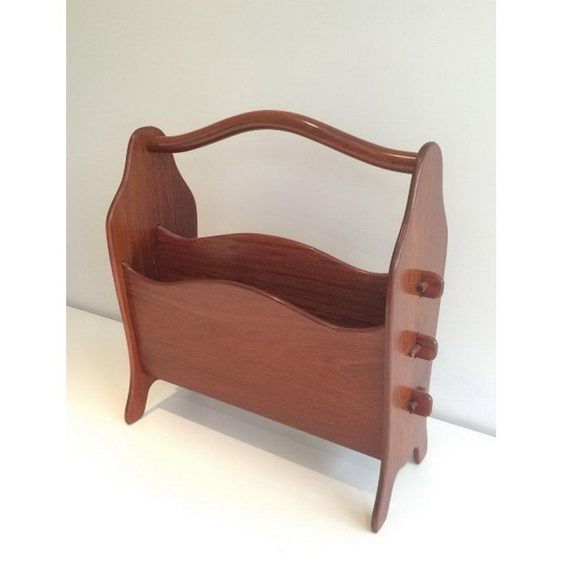 Scandinavian Teak Magazine Rack 1970 | Maison BARROIS