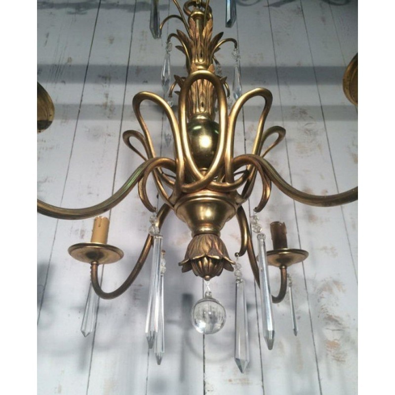 Bronze Crystal Chandelier Maison Baguès 1940 | Maison BARROIS