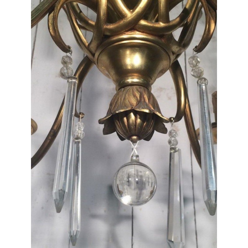 Bronze Crystal Chandelier Maison Baguès 1940 | Maison BARROIS