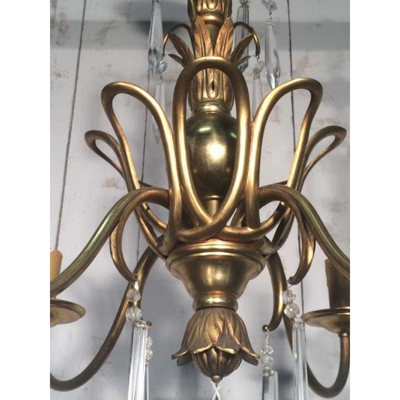 Bronze Crystal Chandelier Maison Baguès 1940 | Maison BARROIS