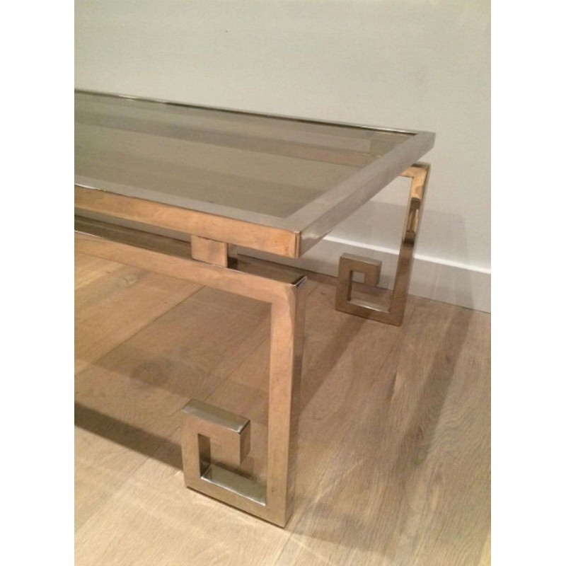 Belle Table Basse Chromée 1970 | Maison BARROIS