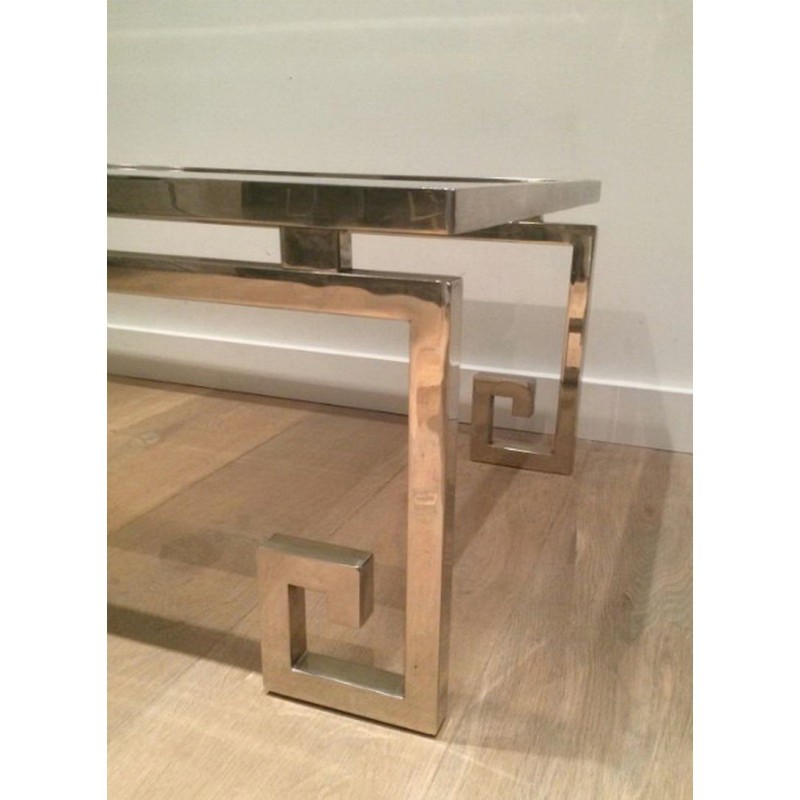 Belle Table Basse Chromée 1970 | Maison BARROIS