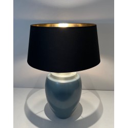Blue Ceramic Table Lamp by Kosta, Swedish Work, circa 1970