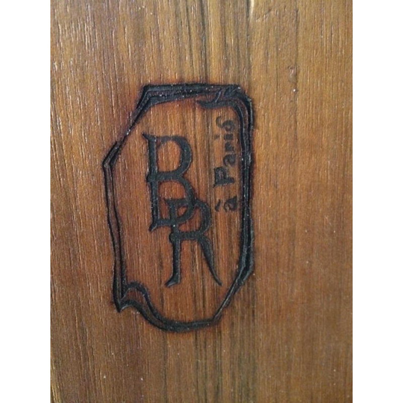 Lacquered Coffee Table Black Eggshell Blue 1960 | Maison BARROIS