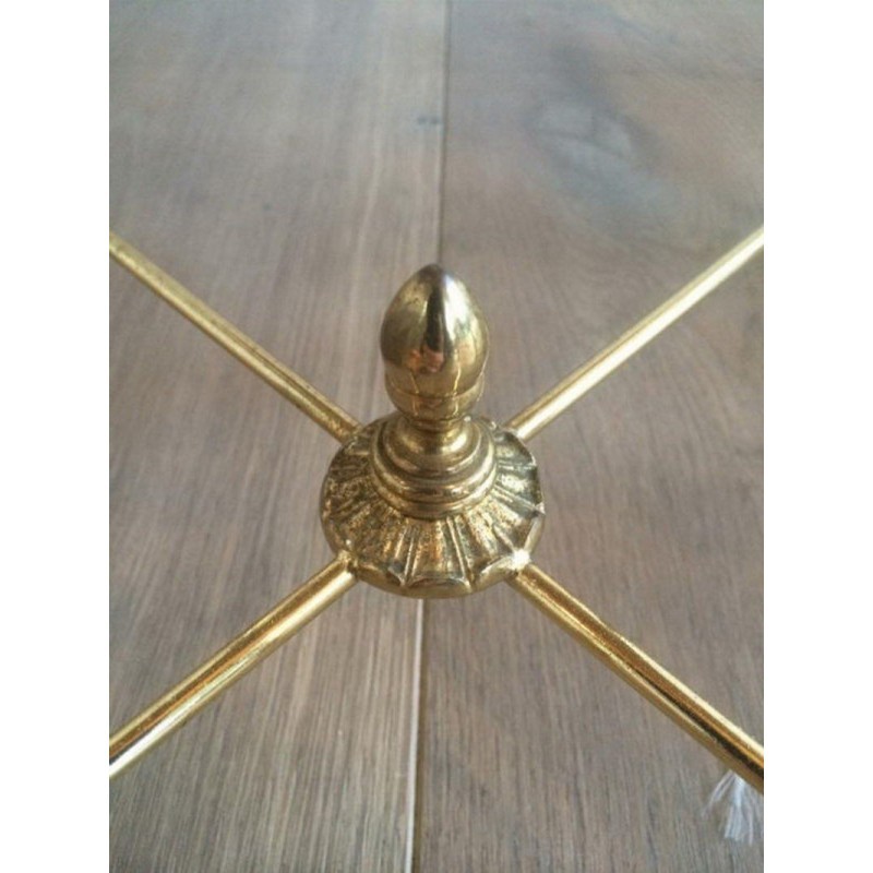 Set 3 Nesting Tables Gilt Metal Onyx 1940 | Maison BARROIS