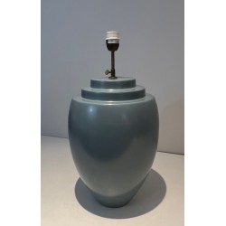Lampe Céramique Bleue par Kosta, Travail Suédois, vers 1970
