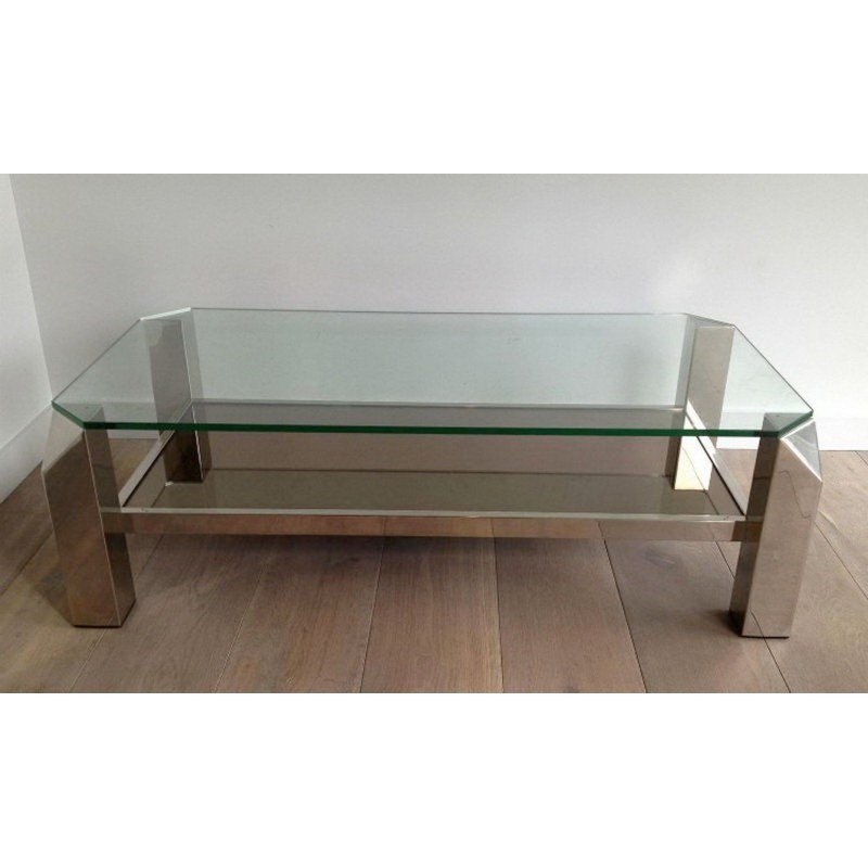 Chrome Design Coffee Table 1970–1980 | Maison BARROIS