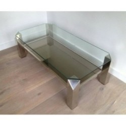 Chrome Design Coffee Table 1970–1980 | Maison BARROIS