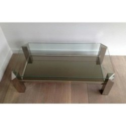 Table Basse Design Chromée 1970–1980 | Maison BARROIS