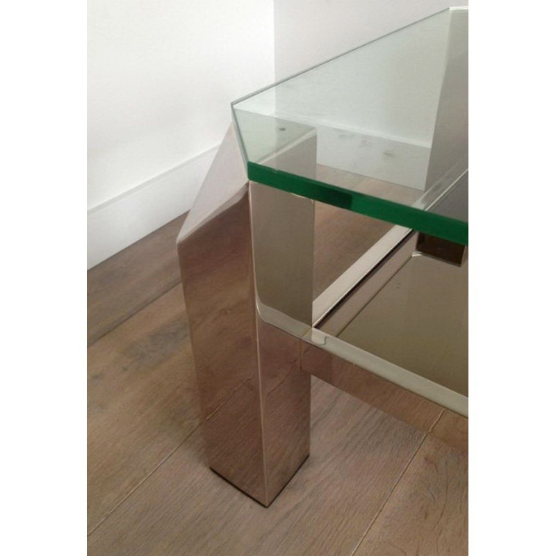 Table Basse Design Chromée 1970–1980 | Maison BARROIS