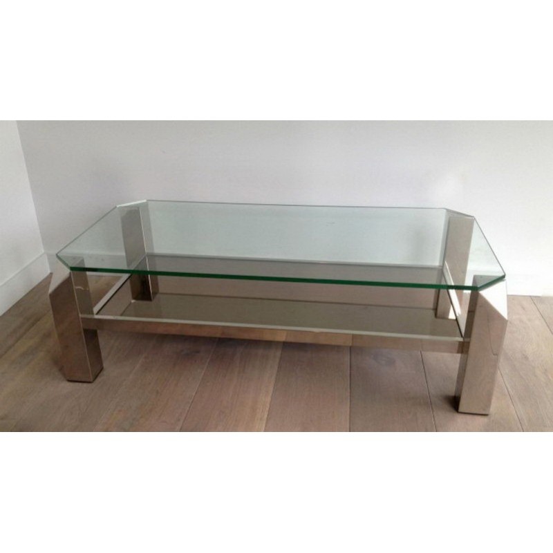 Chrome Design Coffee Table 1970–1980 | Maison BARROIS
