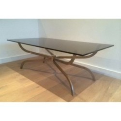 Table Basse Acier Brossé Maison Charles 1960 | Maison BARROIS