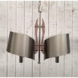 Maison Charles Brushed Metal & Plexiglass Pendant 1960 | Maison BARROIS