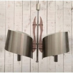 Maison Charles Brushed Metal & Plexiglass Pendant 1960 | Maison BARROIS
