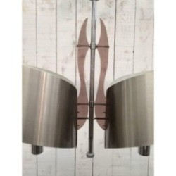 Maison Charles Brushed Metal & Plexiglass Pendant 1960 | Maison BARROIS