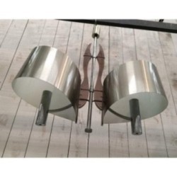 Maison Charles Brushed Metal & Plexiglass Pendant 1960 | Maison BARROIS