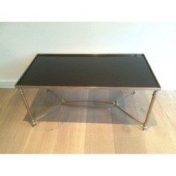 Silvered Coffee Table Style Jansen 1940 | Maison BARROIS