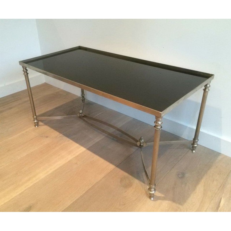 Silvered Coffee Table Style Jansen 1940 | Maison BARROIS