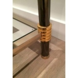 Gun-Metal & Gilt Coffee Table 1970 | Maison BARROIS