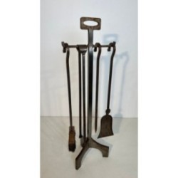 Modernist Steel Fireplace Tool Set 1970 | Maison BARROIS