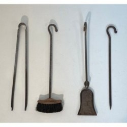 Modernist Steel Fireplace Tool Set 1970 | Maison BARROIS